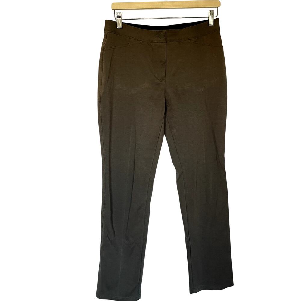 Chico's army green women's size 4 trousers pull on elastic waist‎ FLAW